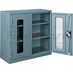 269876CV-GY by GLOBAL INDUSTRIAL - Global Industrial&#8482; Clear View Wall Storage Cabinet Assembled 30"W x 12"D x 30"H Gray