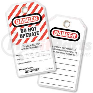 497A by MASTER LOCK - Master Lock&#174; Safety "Do Not Operate" Lockout Tagout Tags, English, 12/Bag, 497A