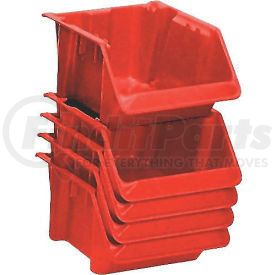 SH1811-7RED by LEWIS-BINS.COM - LEWISBins Fiberglass Stack & Nest Hopper Bin, 11-1/2"W x 18"D x 7-1/2"H, Red