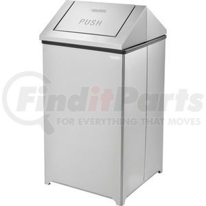 EK98045L-SS by GLOBAL INDUSTRIAL - Global Industrial&#153; Stainless Steel Square Swing Top Trash Can, 40 Gallon