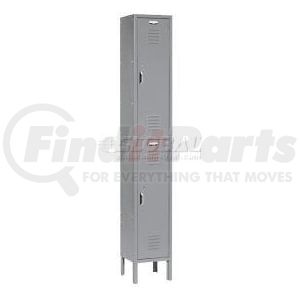 652176GY by GLOBAL INDUSTRIAL - Global Industrial&#153; Paramount&#174; Double Tier 2 Door Locker, 12"Wx15"Dx36"H, Gray, Assembled