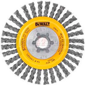 DW49204B by DEWALT - DeWalt HP Stringer Wire Wheel, DW49204B, 4" X 5/8-11", 20000 RPM, .020" Stainless Steel Wire, 6/PK