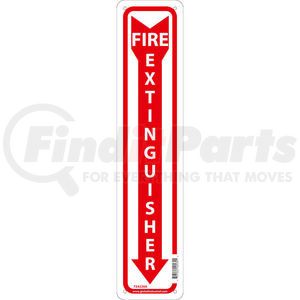 GLOM23A by NATIONAL MARKER COMPANY - Global Industrial&#8482; Fire Extinguisher Sign, 18x4, Aluminum