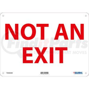 GLOM27AB by NATIONAL MARKER COMPANY - Global Industrial&#8482; Not An Exit, 14''W x 10''H, Aluminum