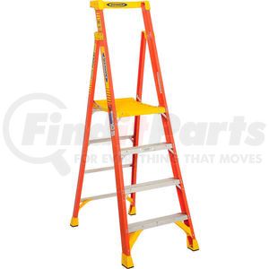 PD6204 by WERNER - Werner 4' Type 1A Fiberglass Podium Ladder - PD6204