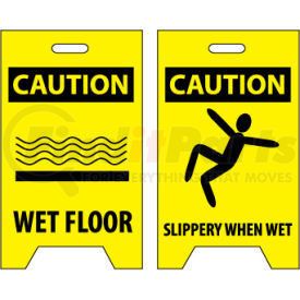 FS1 by NATIONAL MARKER COMPANY - Floor Sign - Caution Wet Floor Caution Slippery When Wet