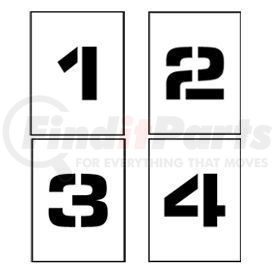 PMN4 by NATIONAL MARKER COMPANY - Individual Character Stencil 4" - Number Set 0-9