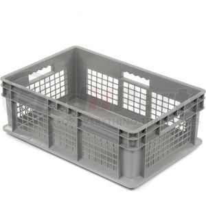 37678GREYGBL by AKRO MILS - Global Industrial&#153; Mesh Straight Wall Container, Solid Base, 23-3/4"Lx15-3/4"Wx8-1/4"H, Gray