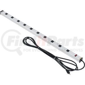 LTS-48-10-15FT by GLOBAL INDUSTRIAL - Global Industrial&#153; Power Strip, 10 Outlets, 15A, 48"L, 15' Cord