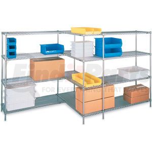 5457700 by METRO - Metro Super Erecta Brite Zinc Plated Open-Wire Shelving - 48"W X 24"D X 74"H - Starter Units