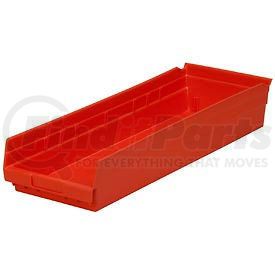 QSB114RD by QUANTUM STORAGE SYSTEMS - Global Industrial&#153; Plastic Nesting Storage Shelf Bin 8-3/8"W x 23-5/8"D x 4"H Red