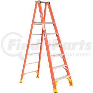 P6206 by WERNER - Werner 6' Fiberglass Platform Step Ladder 300 lb. Cap - P6206