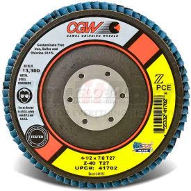 41705 by CGW ABRASIVE - CGW Abrasives 41705 Abrasive Flap Disc 4-1/2" x 7/8" 80 Grit Zirconia