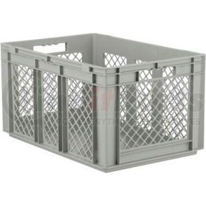 EF6321.GY1 by SCHAEFFER MATERIAL - SSI Schaefer Euro-Fix Solid Base/Mesh Sides Container EF6321 - 24" x 16" x 13", Gray