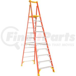 PD6210 by WERNER - Werner 10' Type 1A Fiberglass Podium Ladder - PD6210