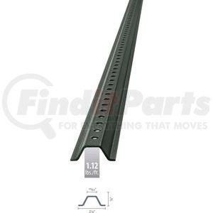 054-00013** by TAPCO - U-Channel Sign Post, 6'L, 1.12 lbs./ft., Green Post, Holes 30" Down Post