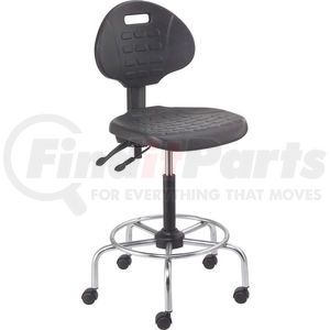 A203TC by GLOBAL INDUSTRIAL - Interion&#174; 4-Way Black Adjustable Shop Stool With Chrome Base