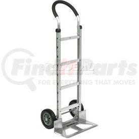 168257 by GLOBAL INDUSTRIAL - Global Industrial&#8482; Aluminum Hand Truck - Curved Handle - Mold-On Rubber Wheels