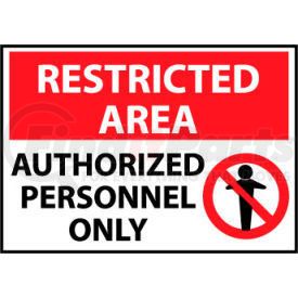 RA5RB by NATIONAL MARKER COMPANY - Restricted Area Plastic - Authorized Personnel Only