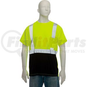 LUX-SSETPBK-Y4X by OCCUNOMIX - OccuNomix Class 2 Classic Black Bottom T-Shirt with Pocket Yellow, 4XL, LUX-SSETPBK-Y4X