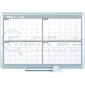 GA05105830 by BI-SILQUE VISUAL COMMUNICATION PRODUCT, INC. - MasterVision Magnetic Steel Dry-Erase Four Month Planner, 36" X 48", Aluminum Frame