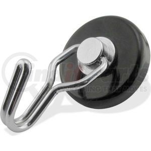 07580 by MASTER MAGNETICS - Master Magnetics Neodymium Swiveling Magnetic Hook 07580 - 65 Lbs. Pull Black Powdered Coat