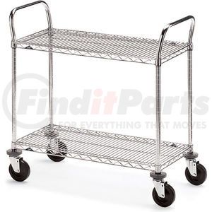 5450800 by METRO - Metro Two-Shelf Wire Carts - 60" Wx24" D Shelf