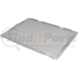 ELBD64.GY1 by SCHAEFFER MATERIAL - Schaefer Lid for Straight Wall Stacking Container ELBD.64GY1 - 23-5/8"L x 15-11/16"W