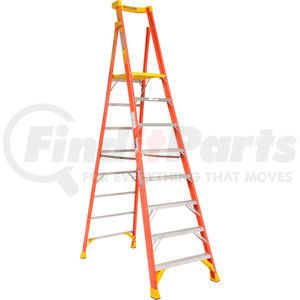 PD6208 by WERNER - Werner 8' Type 1A Fiberglass Podium Ladder - PD6208