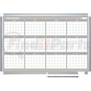 GA03106830 by BI-SILQUE VISUAL COMMUNICATION PRODUCT, INC. - MasterVision Magnetic Steel Dry-Erase Twelve Month Planner, 24" X 36", Aluminum Frame