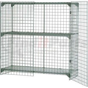 184084 by GLOBAL INDUSTRIAL - Global Industrial&#153; Wire Mesh Security Cage Locker, 36"Wx24"Dx48"H, Gray, Unassembled