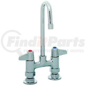 5F-4DLX00 by T&S BRASS - Equip by T&S 5F-4DLX00 4" Deck Mount Mixing Faucet Swivel, Base Only, Less Spout