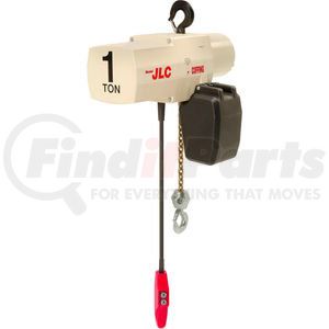 08239W by COLUMBUS MCKINNON - Coffing&#174; JLC 1 Ton, Electric Chain Hoist W/ Chain Container, 10' Lift, 16 FPM, 115/230V