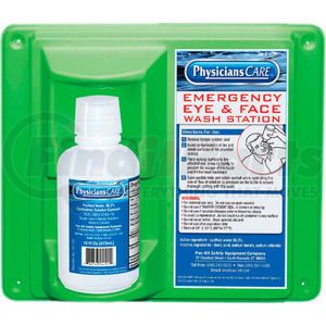 24-000 by ACME UNITED - PhysiciansCare&#174; Wall Mount Eye Flush Station, Single, 16 Oz. Bottle, 24-000