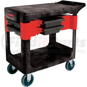 FG618000BLA by RUBBERMAID - Rubbermaid&#174; 6180 Black Trades Cart