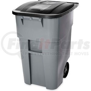 FG9W2700GRAY by RUBBERMAID - Rubbermaid 9W27 Brute&#174; Rollout 50 Gallon Large Mobile Container- Gray with Lid