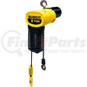 BEHC2516 by COLUMBUS MCKINNON - CM&#174; Budgit 1/4 Ton, Electric Chain Hoist W/ Chain Container, 10' Lift, 16 FPM, 115/230V