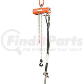 2182 by COLUMBUS MCKINNON - CM ShopAir Chain Hoist, 500 Lbs., 10 Ft. Lift, 21 FPM Lift, 55 FPM Lower