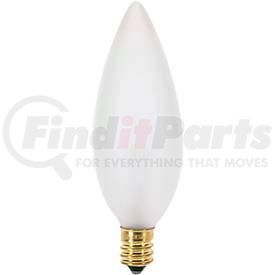 S3385 by SATCO - Satco S3385 40b10/F/220vv 40w Incandescent W/ Candelabra Base Bulb