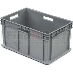 37682GREYGBL by AKRO MILS - Global Industrial&#153; Solid Straight Wall Container, 23-3/4"Lx15-3/4"Wx12-1/4"H, Gray