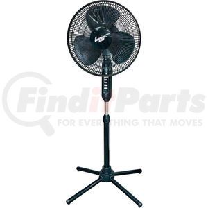 CZST161BTEBK by COMFORT ZONE - Comfort Zone&#174; CZST161BTEBK Oscillating Pedestal Fan Black 16"