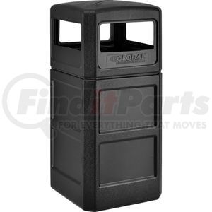 42GSWRDL by GLOBAL INDUSTRIAL - Global Industrial&#153; Square Plastic Waste Receptacle With Dome Lid, 42 Gallon, Black