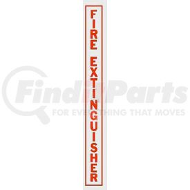 LDVRFE by ACTIVAR CONSTRUCTION PRODUCTS GROUP - Fire Extinguisher Vertical Decal FE Lettering On Clear Film, Red