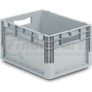 ELB4220.GY1 by SCHAEFFER MATERIAL - Schaefer Straight Wall Stacking Container ELB4220.GY1 - 15-11/16"L x 11-1/2"W x 8-11/16"H