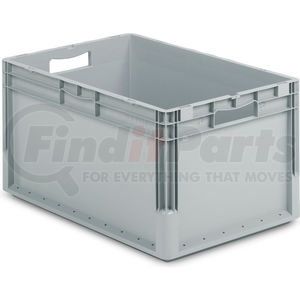 ELB6320.GY1 by SCHAEFFER MATERIAL - Schaefer Straight Wall Stacking Container ELB6320.GY1 - 23-5/8"L x 15-11/16"W x 12-5/8"H