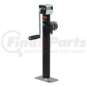 28358 by CURT MANUFACTURING, LLC. - WELD-ON PIPE MOUNT SWIVEL JACK, 5000# CAP. 15" LIFT, SIDE WIND, BLACK