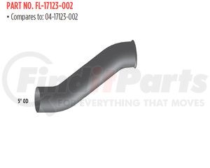 FL-17123-002 by GRAND ROCK - 5" 2 BEND TURBO PIPE