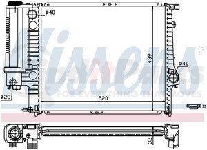 60743A by NISSENS - Radiator