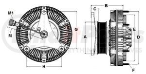 9910241 by HORTON - CLUTCH, ASSY,RCV250,VOLVO-MACK,200.0,12-PK,225 PLT,26.6 STUDS