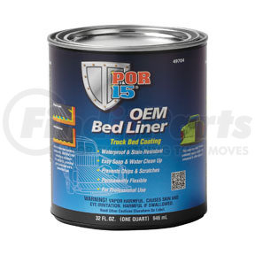 49704 by ABSOLUTE COATINGS (POR15) - OEM Bed Liner, Black, Quart